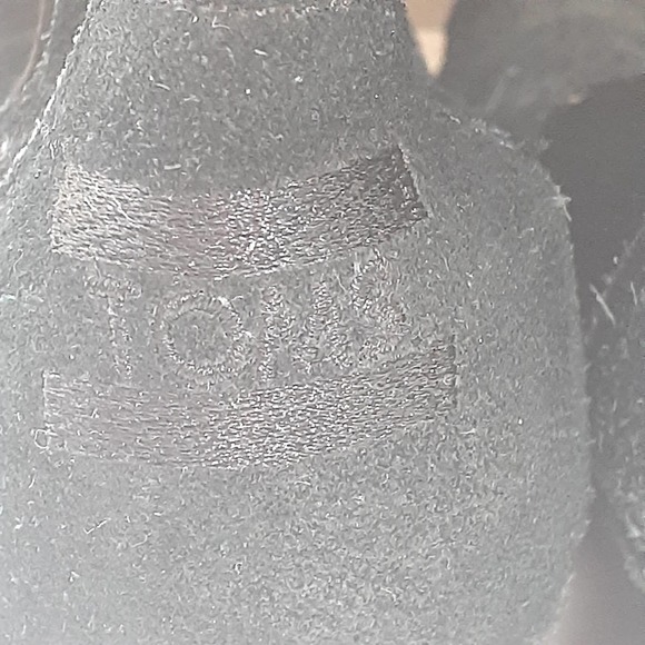 Ladies Toms Black Suede Platform Ankle Boot Size 7 - Picture 4 of 8